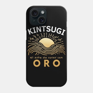 Kintsugi gold quote for philosophy lovers Phone Case