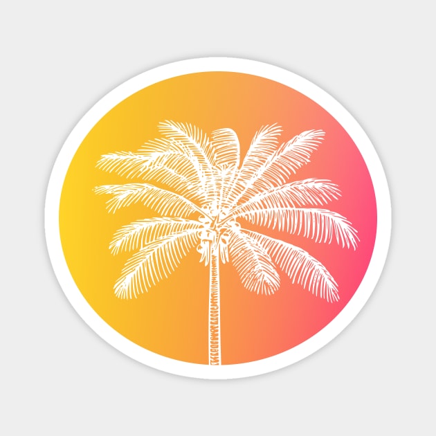 White palm tree Magnet by LemonBox