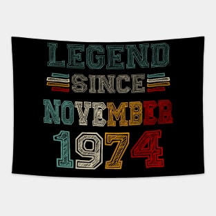 49 Years Old Legend Since November 1974 49th Birthday Tapestry