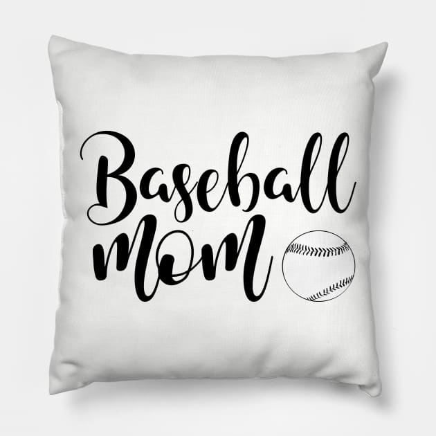 Baseball mom Pillow by TheBlackCatprints