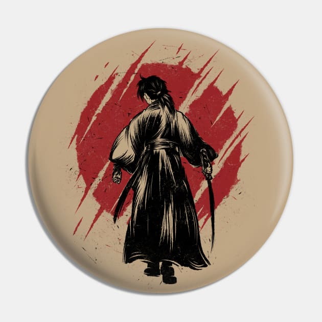 Hitokiri Battosai Japanese Samurai Pin by animate