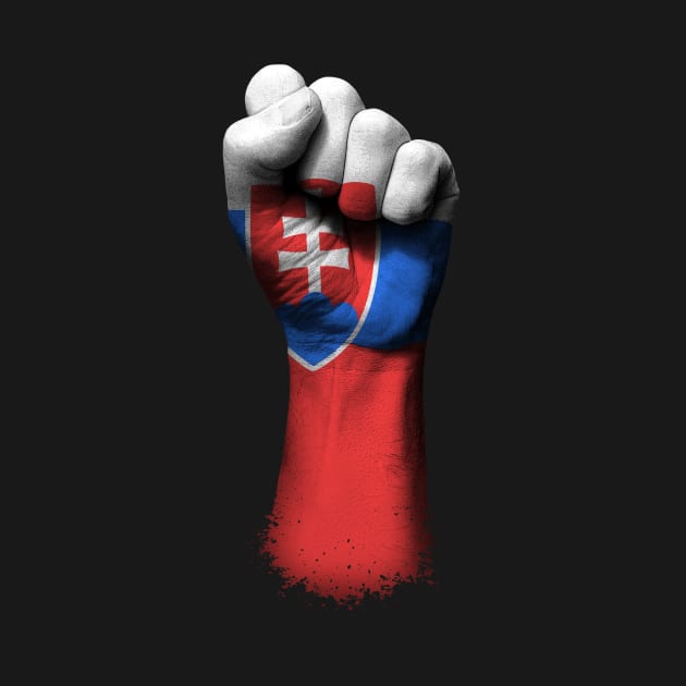 Flag of Slovakia on a Raised Clenched Fist by jeffbartels