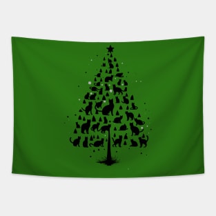 Cat Lover Christmas Tree Tapestry