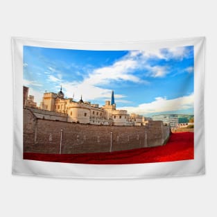 Tower of London Red Poppies UK Tapestry