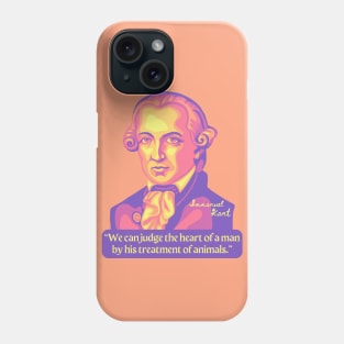 Emmanuel Kant Portrait and Quote Phone Case