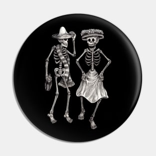 Couple dancing skull day of the dead. Pin