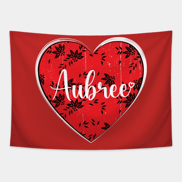 I Love aubree First Name I Heart aubree Tapestry by ArticArtac