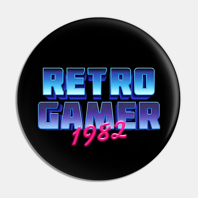 Retro Gamer Pin by Dingo Graphics