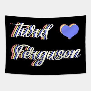 Turd Ferguson Love Retro Typography Tapestry