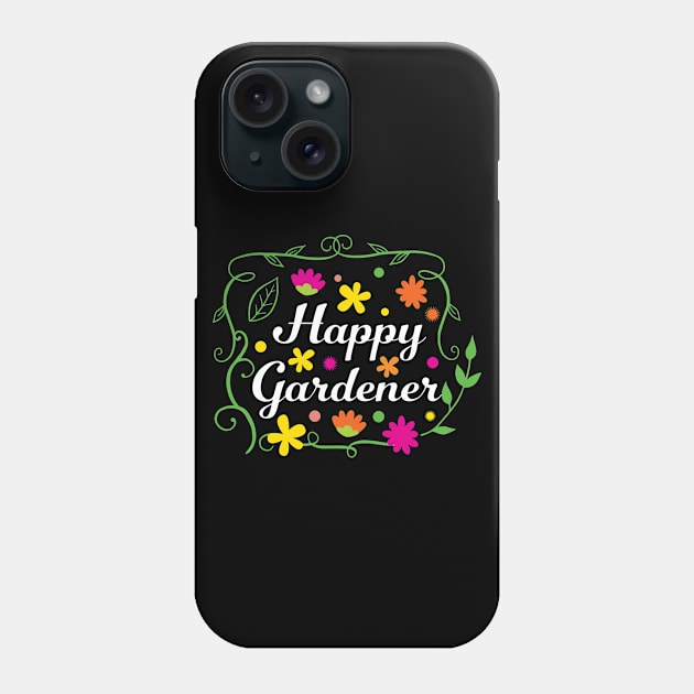 Happy Gardener Floral Decorative Motif Phone Case by jazzworldquest