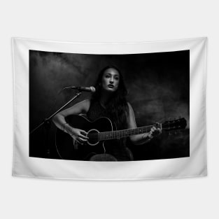 Guitar Lady Tapestry