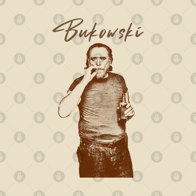 Charles Bukowski - retro vintage sketches by NMAX HERU