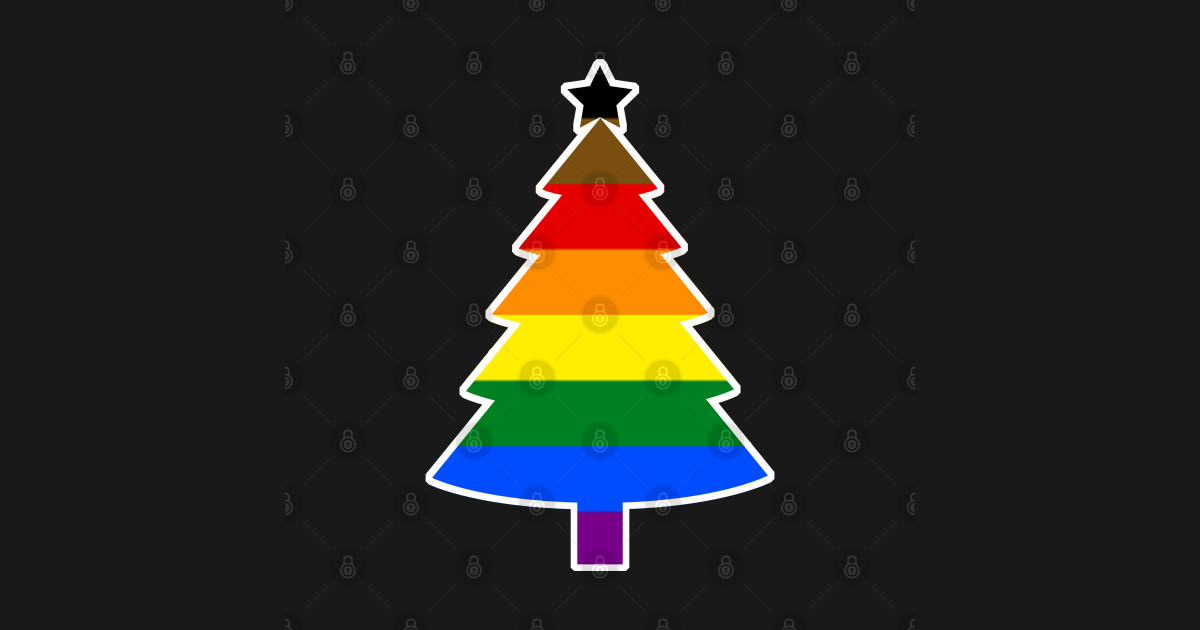 Christmas Tree LGBT Flag People of Color PRIDE Rainbow - Christmas Tree