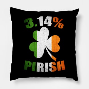 Pi Day St. Patrick's 3.14 Irish Funny Pirish Math Teacher Pillow