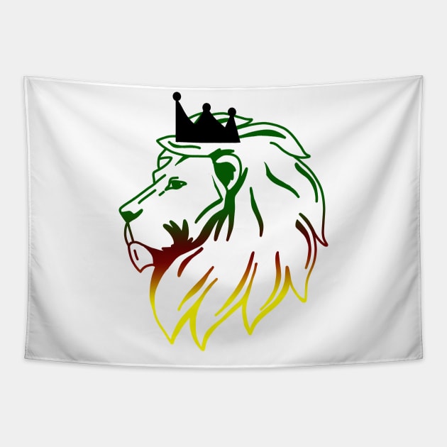 Rasta Lion, Judah Lion Tapestry by alzo