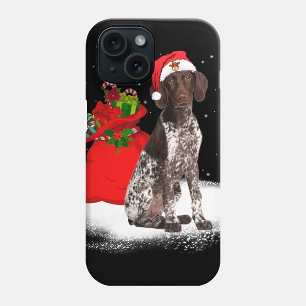 Christmas Santa German Shorthaired Pointer Phone Case by TeeAbe