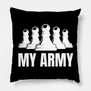 Chess Pawn Army Tactics Sport Nerd Funny Checkmate Pillow
