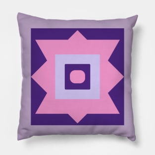 Abstract Geometric Square Triangle Flower Pillow