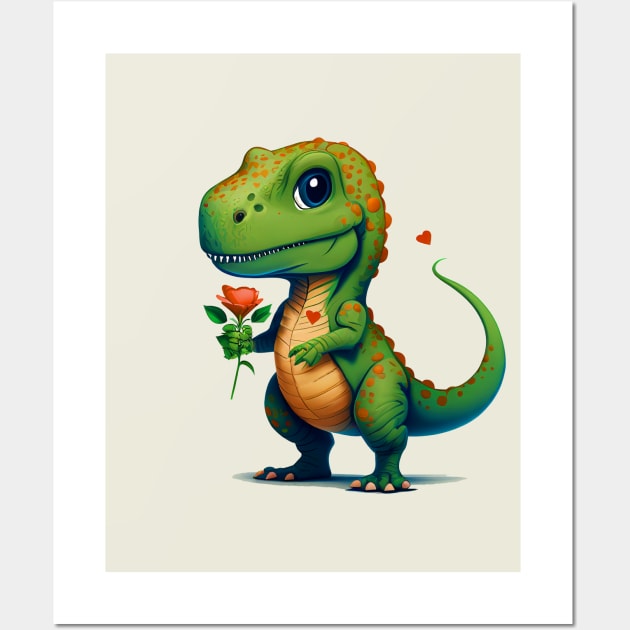 T Rex Dinosaur For Girls Kids Cute - Kids Design - Posters and Art ...