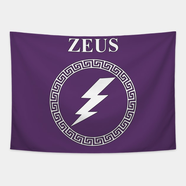 Zeus Ancient Greek God Tapestry by AgemaApparel