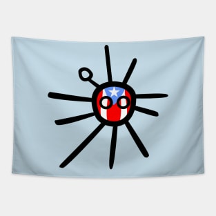 Puerto Rico Taino Sun Boricua Flag Tapestry