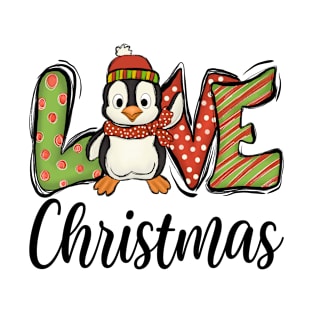 Cute Penguin Love Christmas Funny T-Shirt