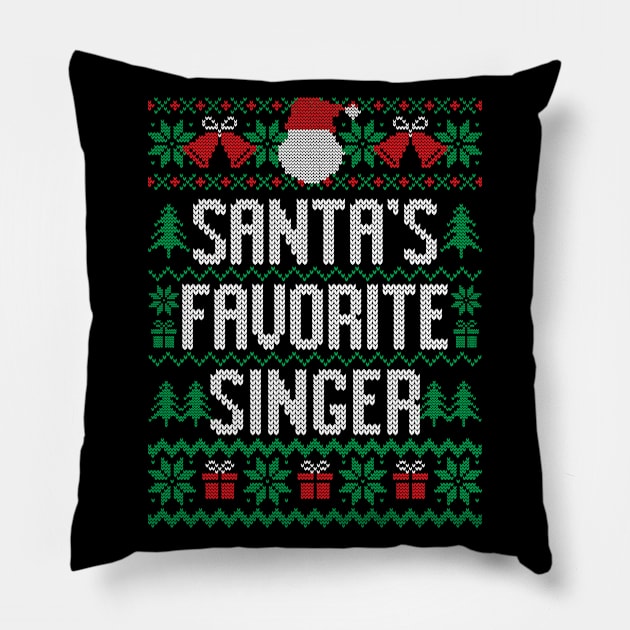 Santa's Favorite Singer Pillow by Saulene