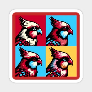 Pop Crimson Rosella Art - Cool Birds Magnet