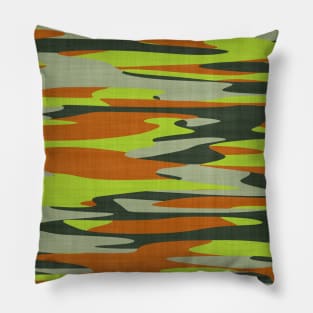 orange yellow camo abstract 6 Pillow