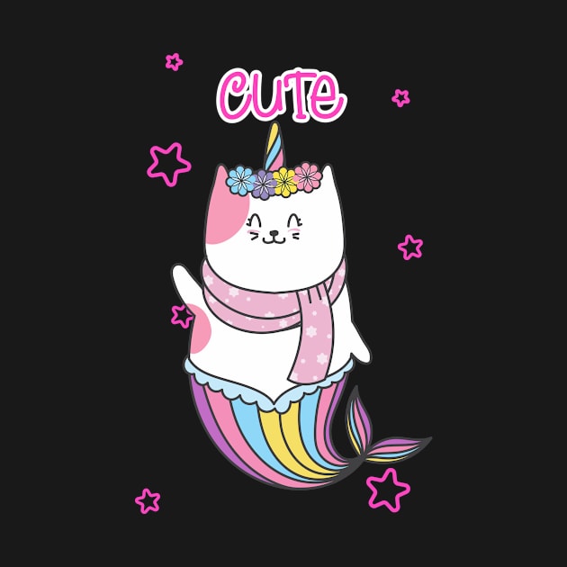 cat unicorn mermaid by Johnny_Sk3tch