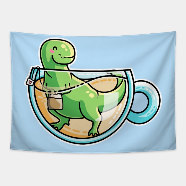 Tea-Rex Tapestry by freeves