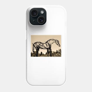 Wooden Horse at Sunset Phone Case