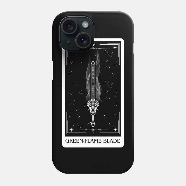 Green-Flame Blade Dnd 5e Spells Tarot Card Dungeons and Dragons Gift Phone Case by JaeSlaysDragons