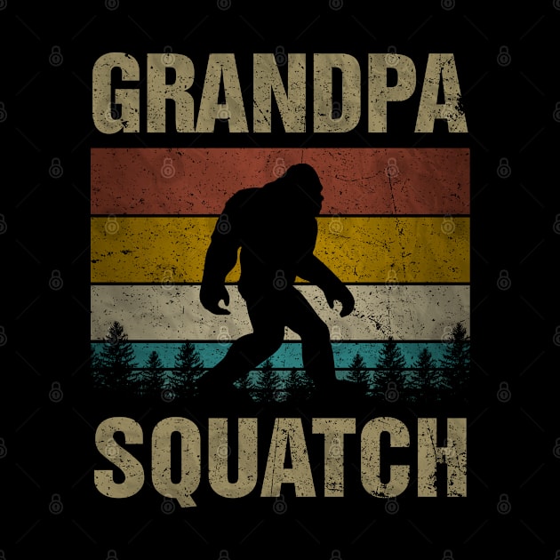 Grandpa Squatch Bigfoot Grandpa Sasquatch Yeti Family Matching by snnt