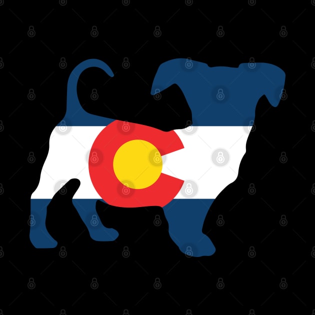 Chiweenie Dog Lover Colorado Flag by ryanjaycruz