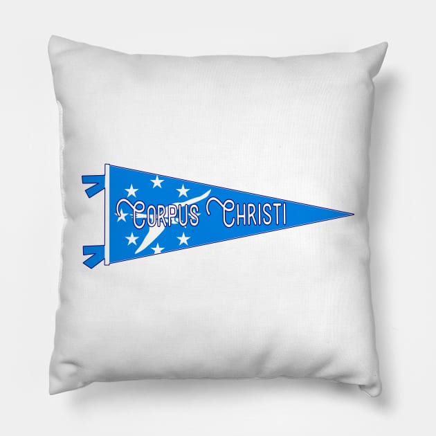 Corpus Christi Flag Pennant Pillow by zsonn