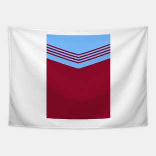 West Ham 1976 Chevron Hoop Claret Sky Blue Tapestry