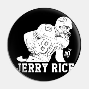 Jerry Rice | White retro Pin