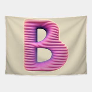 Letter B 3d pink Tapestry