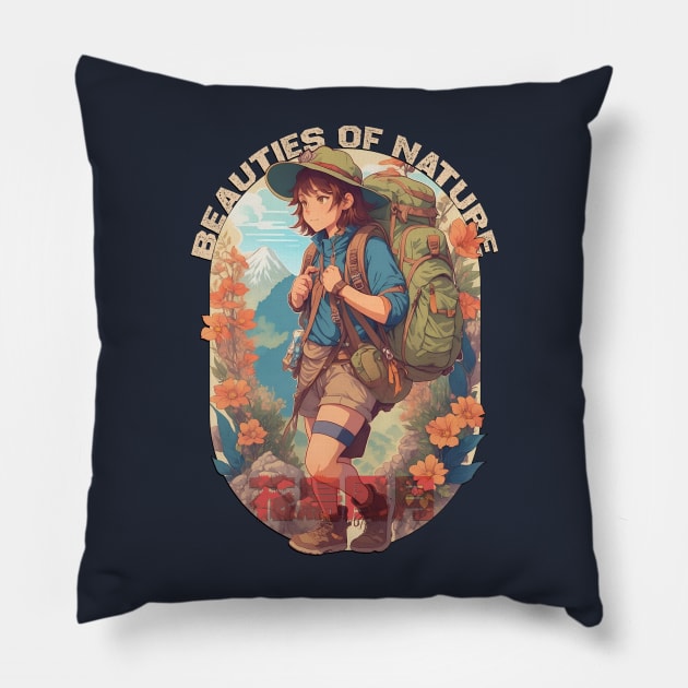 Beauties of Nature Pillow by Pictozoic