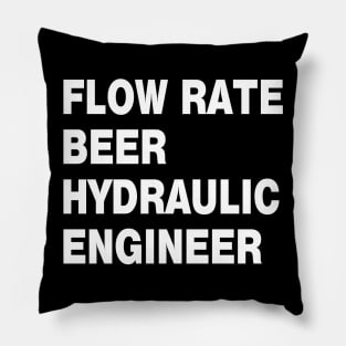 Hydraulic Engineer White Text Pillow