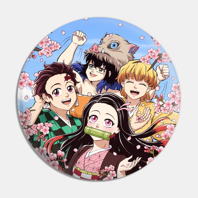 Demon Slayer Character Pin: Tanjiro, Zenitsu And Inosuke