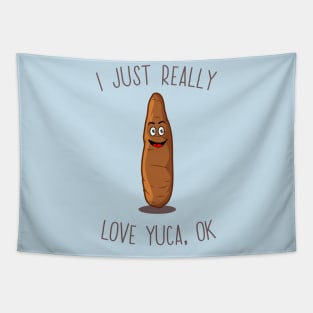 I Just Really Love Yuca, Ok! Cute Kawaii Yuca Tapestry