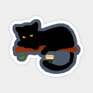 Black panther holding a glass of stout Magnet