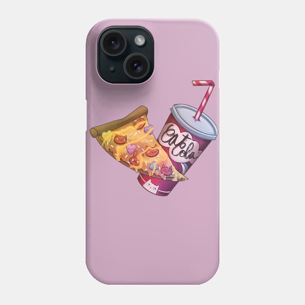 Menu 1 - Pizza and Catcola Phone Case by ThePaper