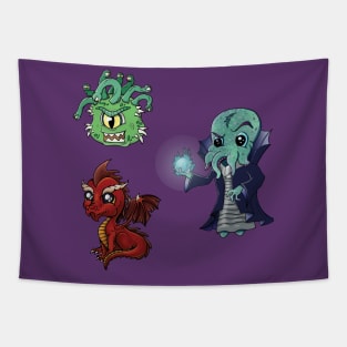 Cute DnD Monsters Set Tapestry