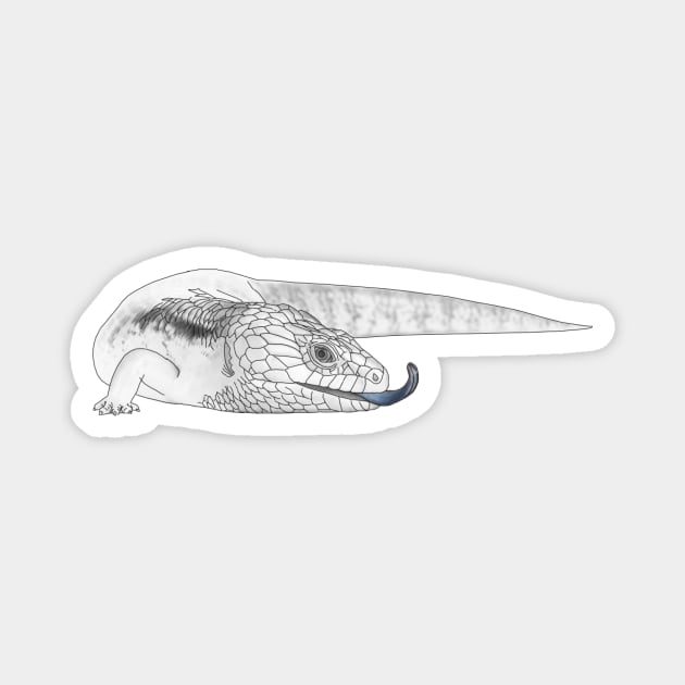 Blue tongue skink Magnet by Luilouu