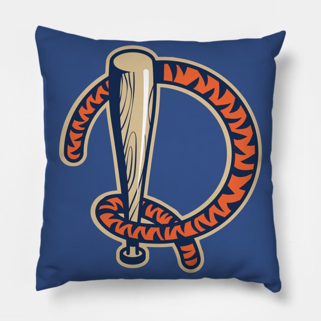 The Tiger Baseball D Pillow by DeepDiveThreads