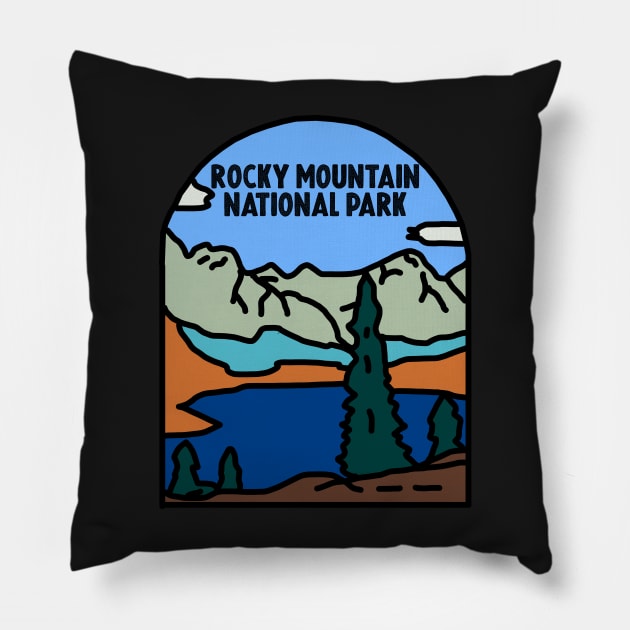 Rocky Mountain National Park Decal Pillow by zsonn