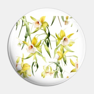 Watercolor Orchid Pattern 2 Pin